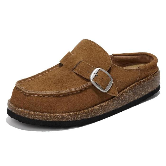 Comfort Clogs - Suede Slip on Mules